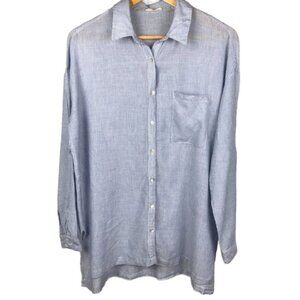 Rosette | Lightweight Pinstripe Shirt with Oyster Buttons | S